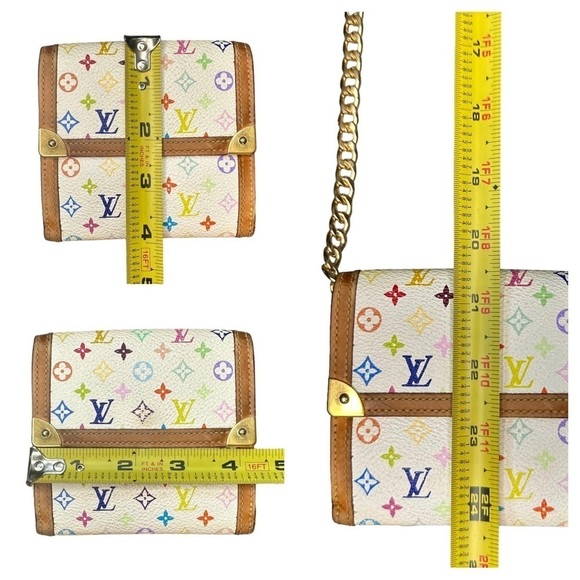 Authentic Louis Vuitton Murakami Multicolor White Leather Wallet Mini Belt Bag - Picture 15 of 16